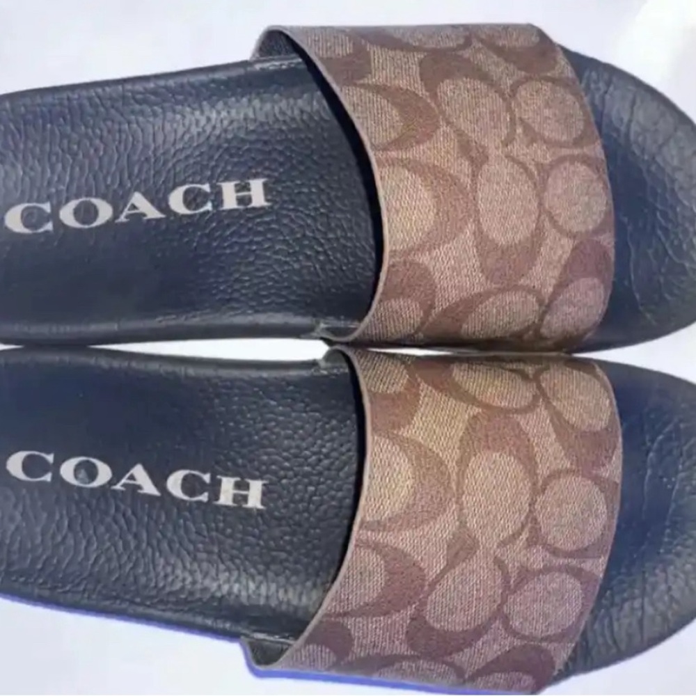 Coach Women's Brown Slide Sandals